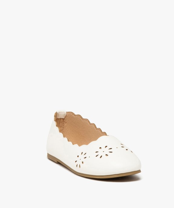 Ballerines fille unies avec dessus à motifs ajourés vue2 - LOVELY WINGS - GEMO