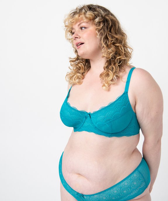 Soutien-gorge emboitant à armatures en dentelle grande taille vue1 - GEMO(HOMWR FEM) - GEMO