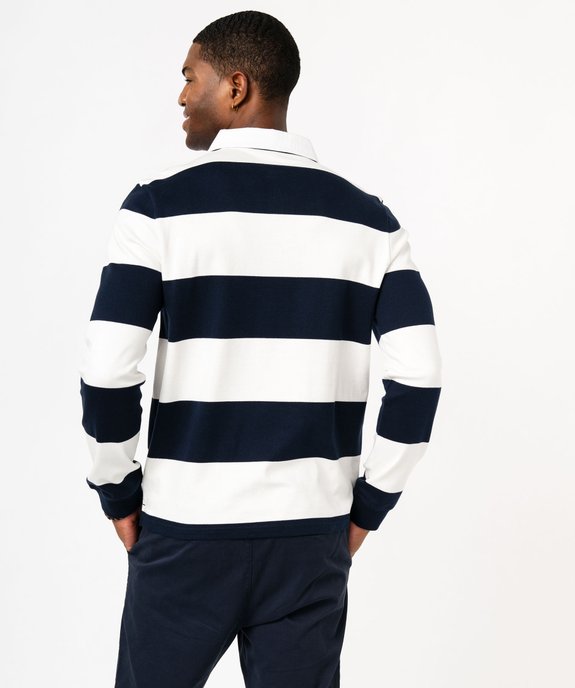 Polo à manches longues à larges rayures homme vue3 - GEMO (HOMME) - GEMO