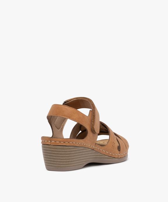 Sandales confort avec fermeture scratch femme vue4 - G'FLEX - GEMO