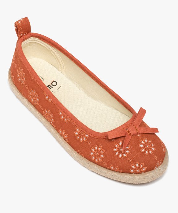 Ballerines fille dessus toile et semelle corde vue5 - GEMO (ENFANT) - GEMO