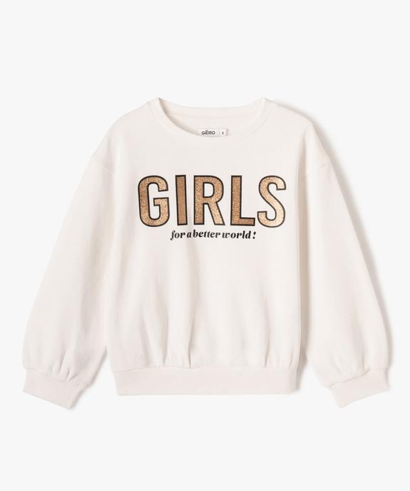 Sweat ample imprimé intérieur molletonné fille vue1 - GEMO (ENFANT) - GEMO