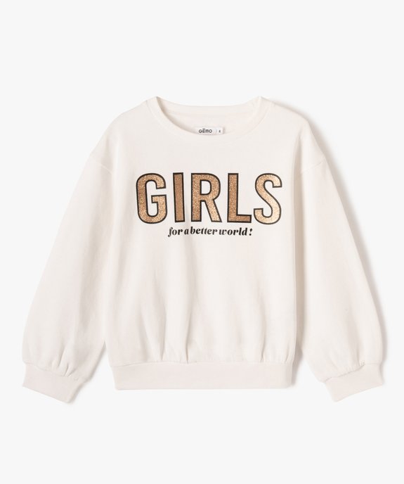 Sweat ample imprimé intérieur molletonné fille vue1 - GEMO (ENFANT) - GEMO