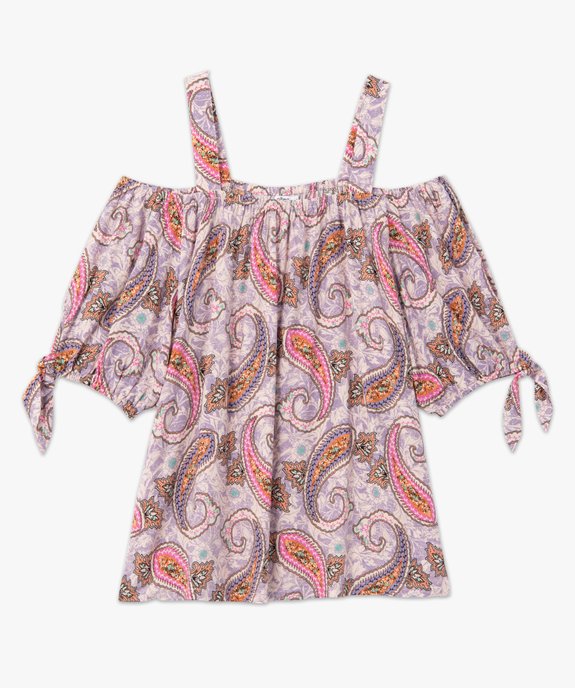 Blouse femme grande taille à manches courtes épaules dénudées vue4 - GEMO 4G FEMME - GEMO