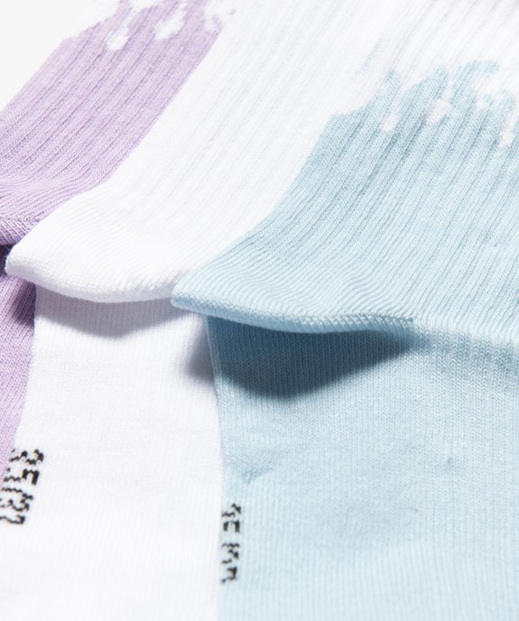 Chaussettes de sport en maille côtelée femme (lot de 3) vue2 - GEMO(HOMWR FEM) - GEMO