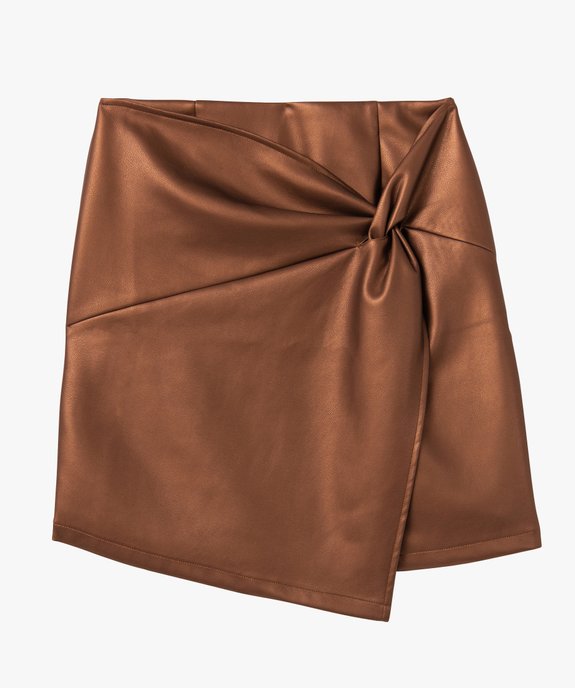 Jupe femme forme portefeuille en synthétique imitation cuir vue4 - GEMO(FEMME PAP) - GEMO