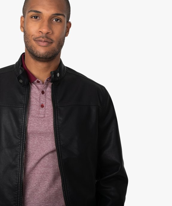 Blouson homme avec col montant et fermeture zippée vue2 - GEMO (HOMME) - GEMO