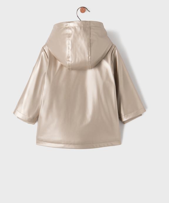 Imperméable à capuche doublé fourrure imitation bébé fille - LuluCastagnette vue4 - LULU CASTAGNETTE G4G D - GEMO