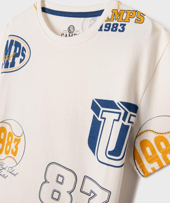 Tee-shirt manches courtes imprimé all over garçon - Camps United vue2 - CAMPS US GEMO FOR GOOD - GEMO