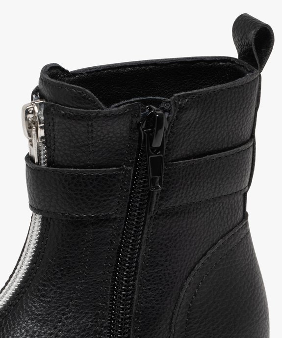 Boots motardes grainées à semelle crantée fille vue7 - LOVELY WINGS GEMO FOR GOOD - GEMO