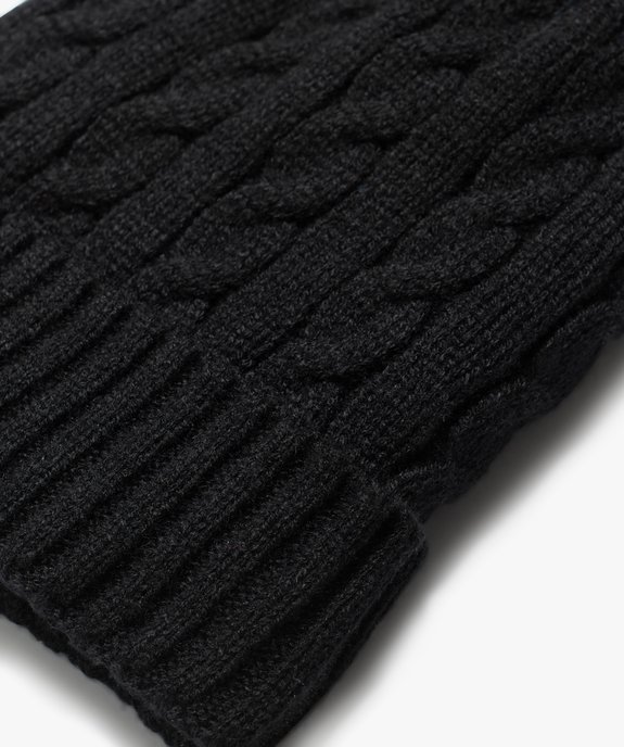 Bonnet en maille torsadée homme vue2 - GEMO 4G HOMME - GEMO