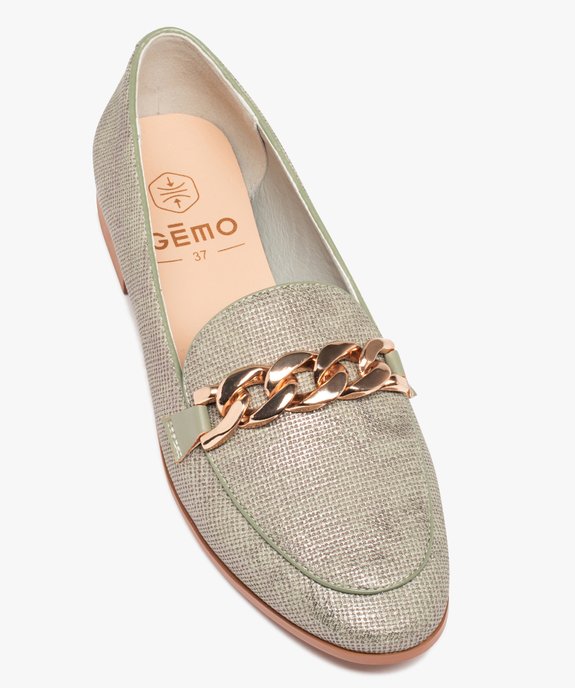 Mocassins femme à bout amande et bride chaine vue6 - GEMO (CASUAL) - GEMO