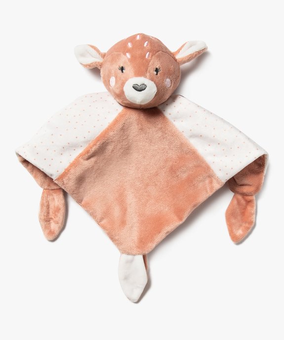 Doudou plat avec tête de biche bébé vue1 - GEMO (ACCESS) - GEMO