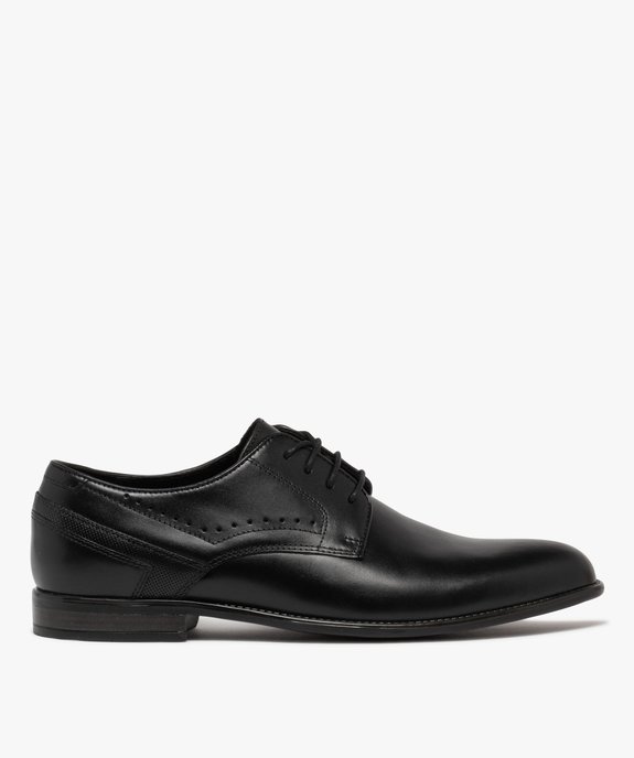 Derbies homme unies dessus en cuir et à lacets ronds vue8 - MARIO BALDANO - GEMO
