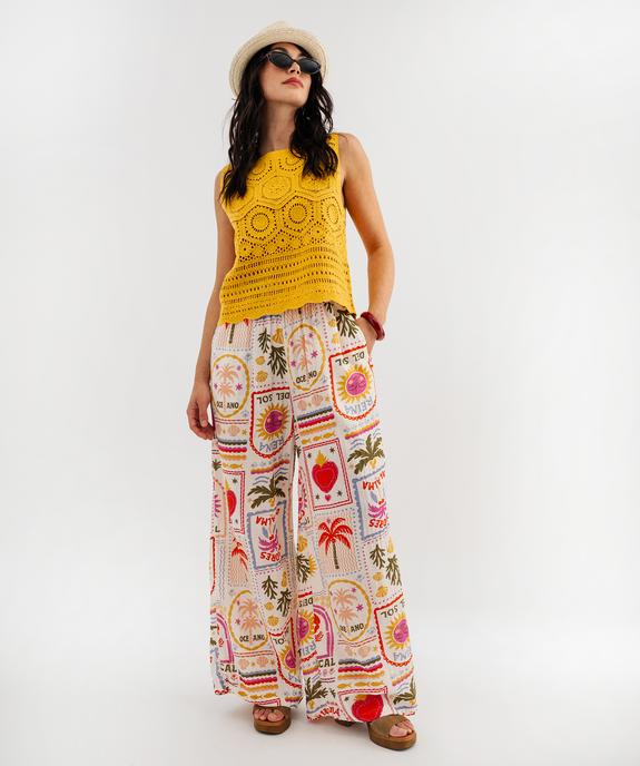 Pull sans manches en maille ajourée femme vue4 - GEMO(FEMME PAP) - GEMO