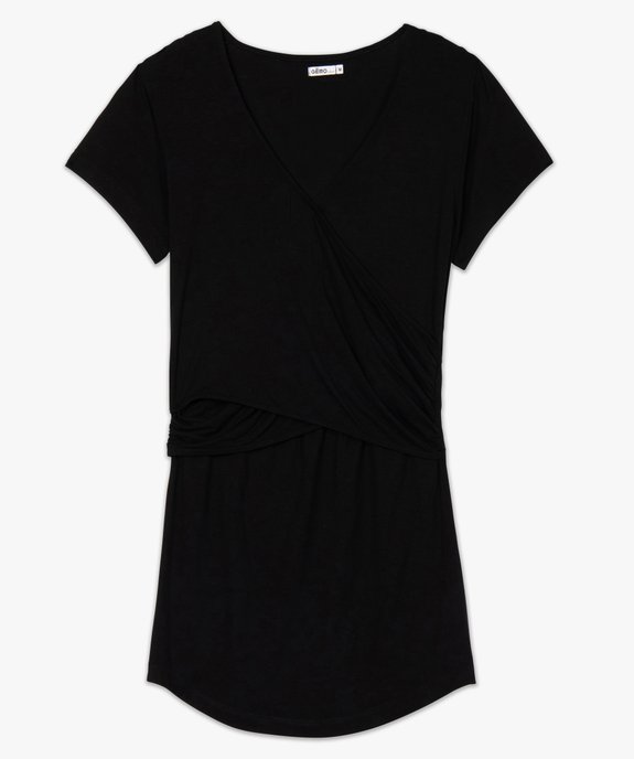 Tee-shirt de grossesse et allaitement cache-cœur vue4 - GEMO (MATER) - GEMO