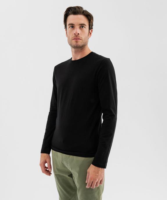 Tee-shirt à manches longues et col rond homme vue5 - GEMO 4G HOMME - GEMO