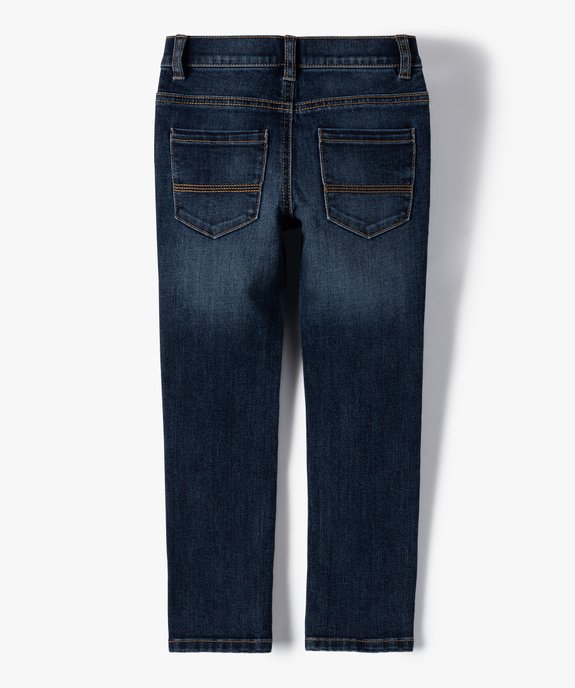 Jean garçon coupe Slim contenant du polyester recyclé vue4 - GEMO 4G GARCON - GEMO