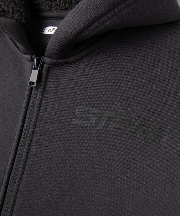 Sweat zippé à capuche avec intérieur chaud garçon vue3 - GEMO (JUNIOR) - GEMO