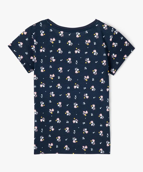 Tee-shirt à manches ultra courtes imprimé fille vue3 - GEMO (ENFANT) - GEMO
