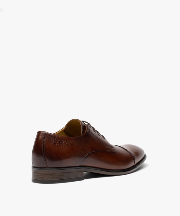 Derby à bout droit dessus cuir homme - Pierre Cardin vue5 - PIERRE CARDIN DIFFUSION - GEMO