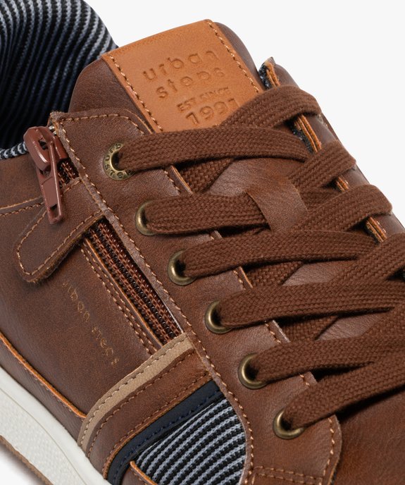 Baskets basses à lacets au look urbain homme vue7 - URBAN STEPS - GEMO