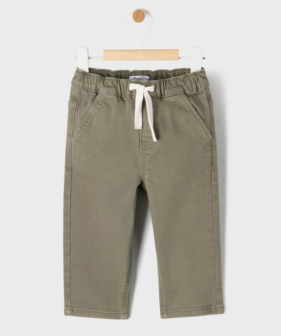 Pantalon en coton stretch bébé garçon vue1 - GEMO 4G BEBE - GEMO