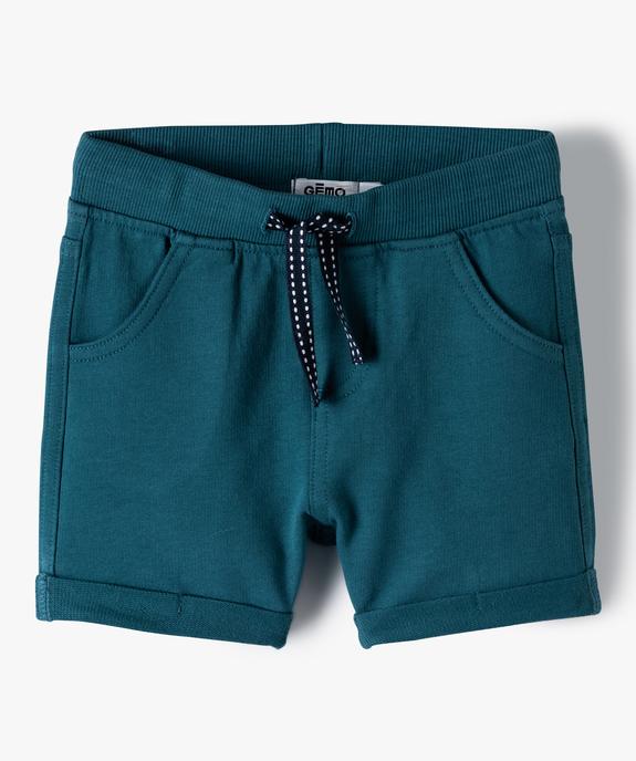 Short bébé garçon confortable en jersey à taille élastiquée vue1 - GEMO 4G BEBE - GEMO