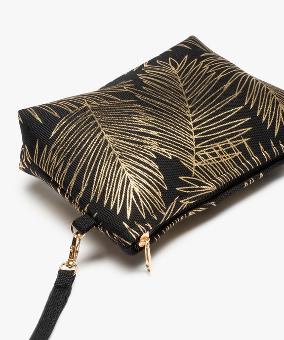 Sac de plage avec feuillage doré et pochette zippée amovible vue4 - GEMO (ACCESS) - GEMO