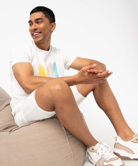 Tee-shirt homme à manches courtes et motif abstrait vue5 - GEMO (HOMME) - GEMO