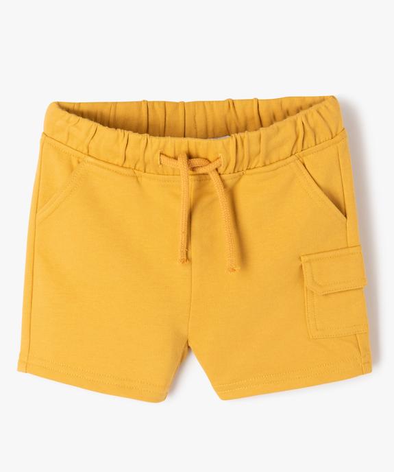 Bermuda en maille souple à poche cargo bébé garçon vue1 - GEMO(BEBE DEBT) - GEMO