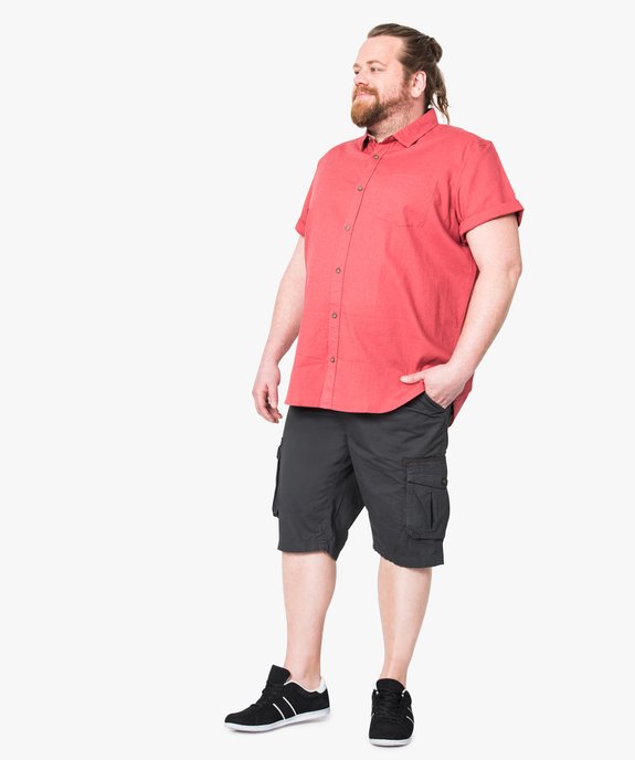 Bermuda uni à poches multiples vue5 - GEMO (G TAILLE) - GEMO