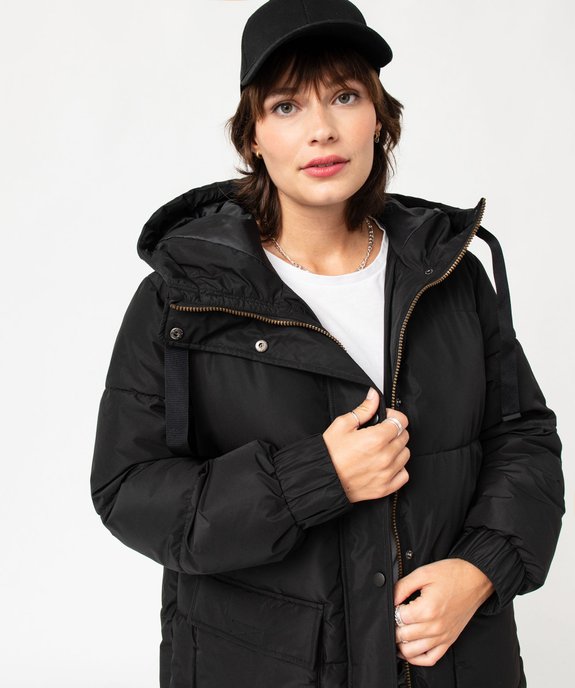 Doudoune femme longue à capuche vue2 - GEMO 4G FEMME - GEMO