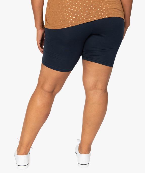 Short femme grande taille en maille à taille élastiquée vue3 - GEMO 4G GT - GEMO