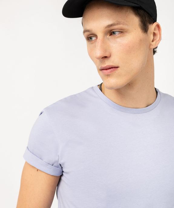 Tee-shirt à manches courtes et col rond homme vue5 - GEMO 4G HOMME - GEMO