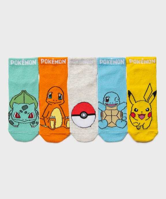 Chaussettes ultra courtes imprimées garçon - Pokémon (lot de 5 paires) vue1 - POKEMON - GEMO