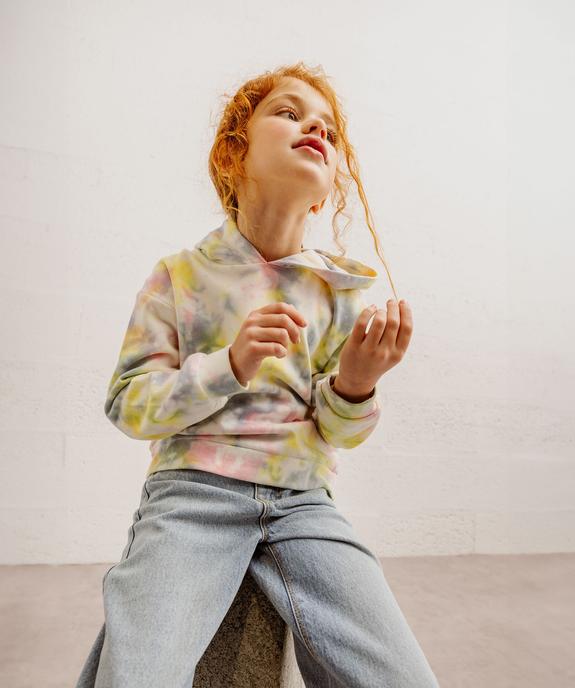 Sweat à capuche effet tie and dye fille vue1 - GEMO (ENFANT) - GEMO