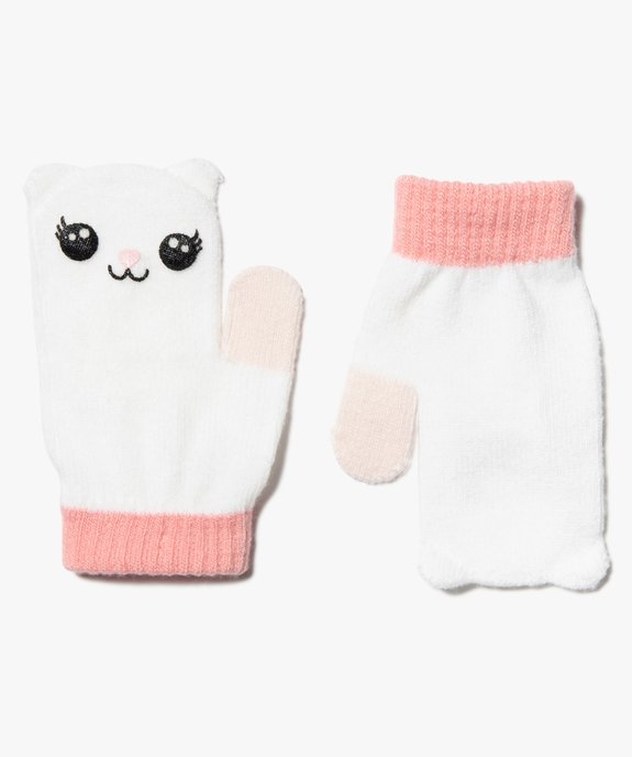 Moufles bébé fille avec motif animal vue1 - GEMO(BEBE DEBT) - GEMO