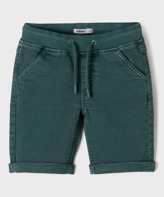 Bermuda en coton stretch facile à enfiler garçon vue3 - GEMO (ENFANT) - GEMO