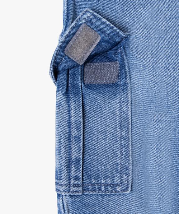 Jean cargo à taille élastique imprimé garçon - Camps United vue4 - CAMPS - GEMO