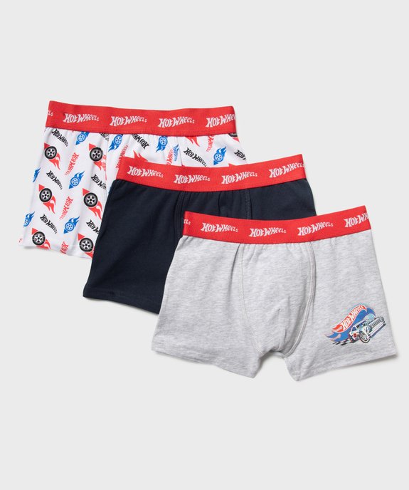 Boxers avec motif HotWheels garçon (lot de 3) - Mattel vue1 - HOT WHEELS - GEMO