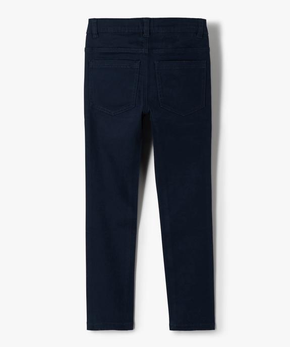 Pantalon garçon coupe skinny en toile extensible vue3 - GEMO 4G GARCON - GEMO