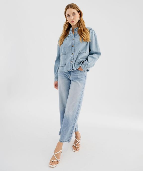 Jean Cropped Wide leg taille haute femme vue6 - GEMO 4G FEMME - GEMO