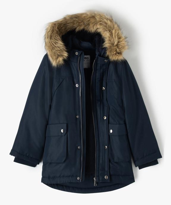 Parka déperlante avec doublure chaude et capuche garçon vue4 - GEMO 4G GARCON - GEMO