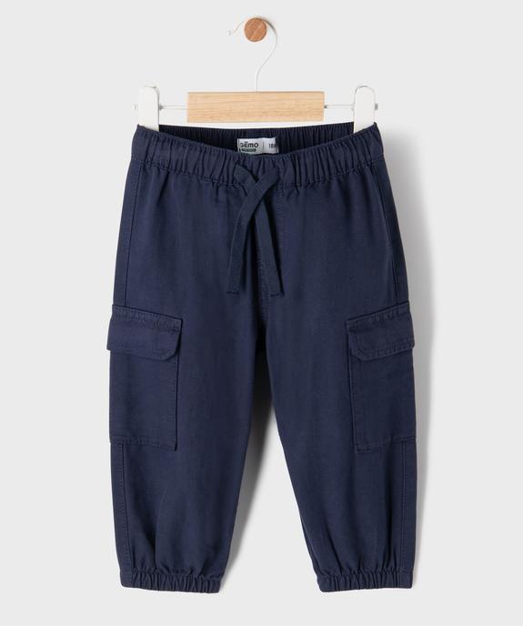 Pantalon cargo en coton et Lyocell bébé garçon vue1 - GEMO 4G BEBE - GEMO