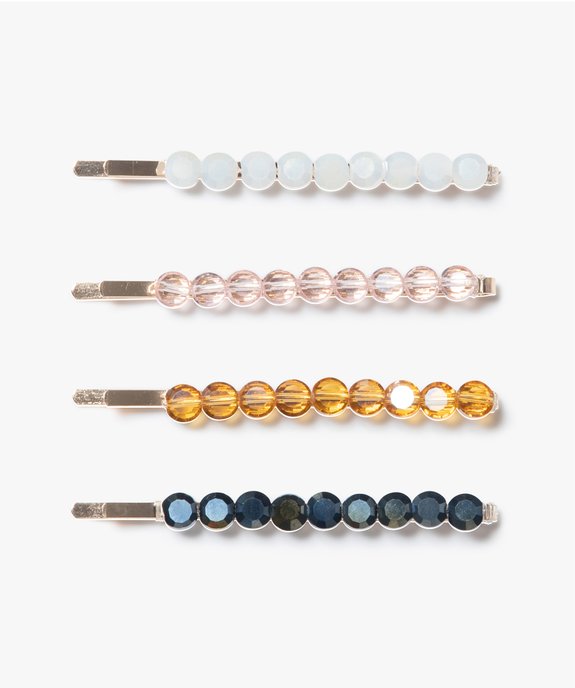 Pinces à cheveux femme avec perles (lot de 4) vue1 - GEMO (ACCESS) - GEMO