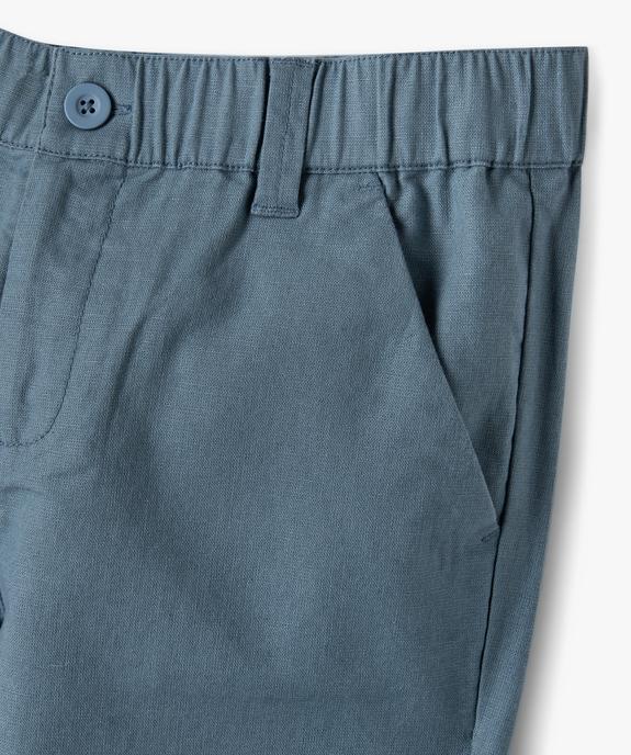 Pantalon coupe regular avec taille élastique garçon vue2 - GEMO (JUNIOR) - GEMO