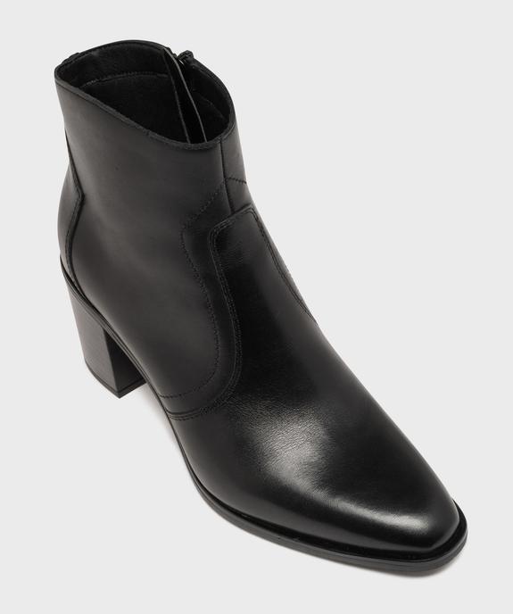 Bottines à talon dessus cuir femme - Tanéo vue5 - TANEO - GEMO