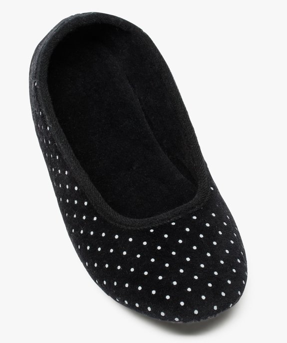 Chaussons femme ballerines souples en velours ras vue5 - GEMO(HOMWR FEM) - GEMO