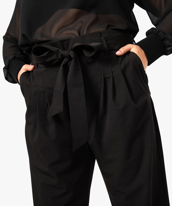 Pantalon paper bag femme avec dos élastiqué - Gémo x Lalaa Misaki vue2 - GEMO (G TAILLE) - GEMO